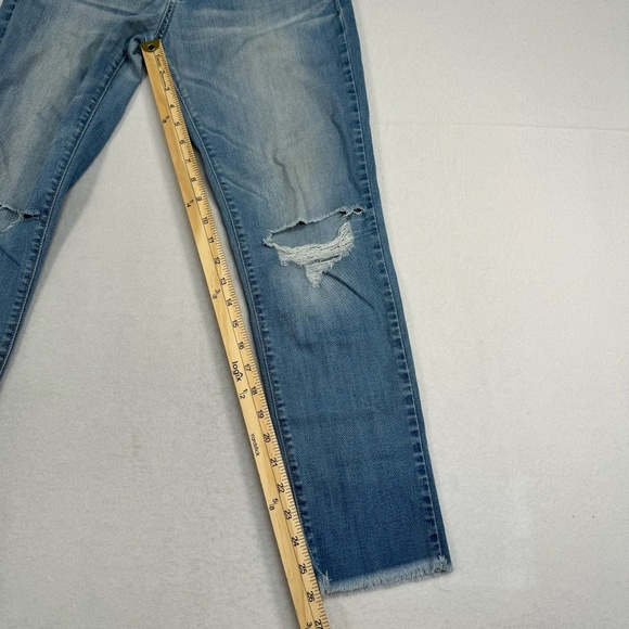 Flying Monkey Skinny Jeans Womens Size 26 Light Blue Mid Rise Distressed Stretch - Picture 10 of 14